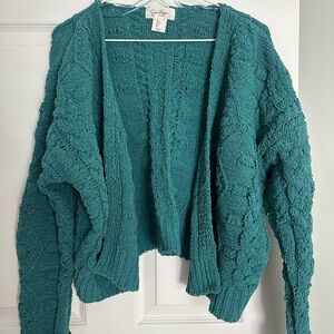 Jessica Simpson Teal Open-Front Cardigan